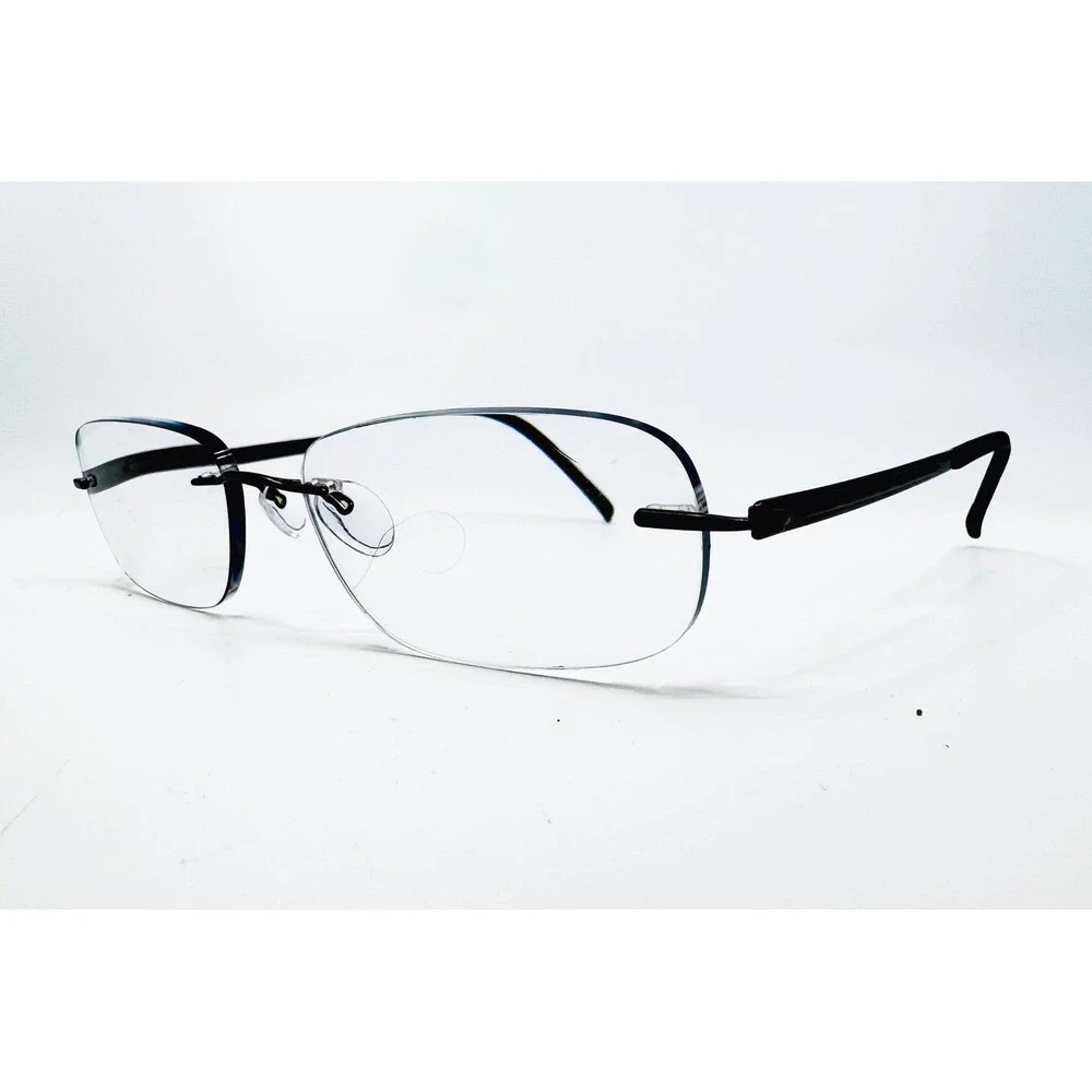Silhouette Eyeglass Frames Unisex Black Rimless Titan Austria One Size